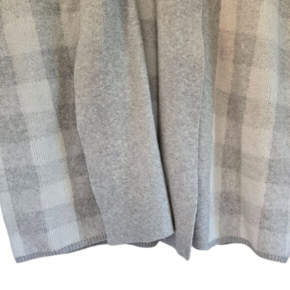Lane Bryant Womens Plaid Duster Sweater Vest Open Front Gray & White 18/20 - Picture 4 of 14